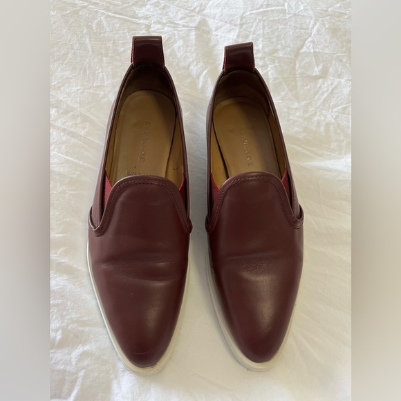 Women's Burgundy Slip-On Loafers - Picture 1 of 9